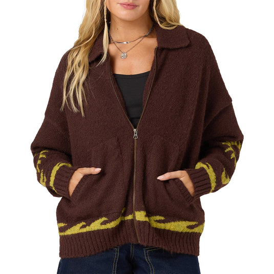 O'Neill Women's Corrine Long Sleeve Zip-Up Sweater