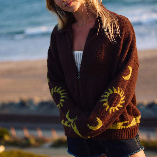 O'Neill Women's Corrine Long Sleeve Zip-Up Sweater