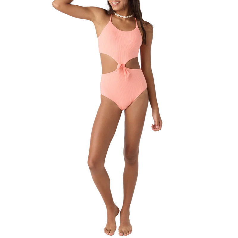 Load image into Gallery viewer, O&#39;Neill Youth Dawnbreak Rib Knot Front One-Piece Swimsuit
