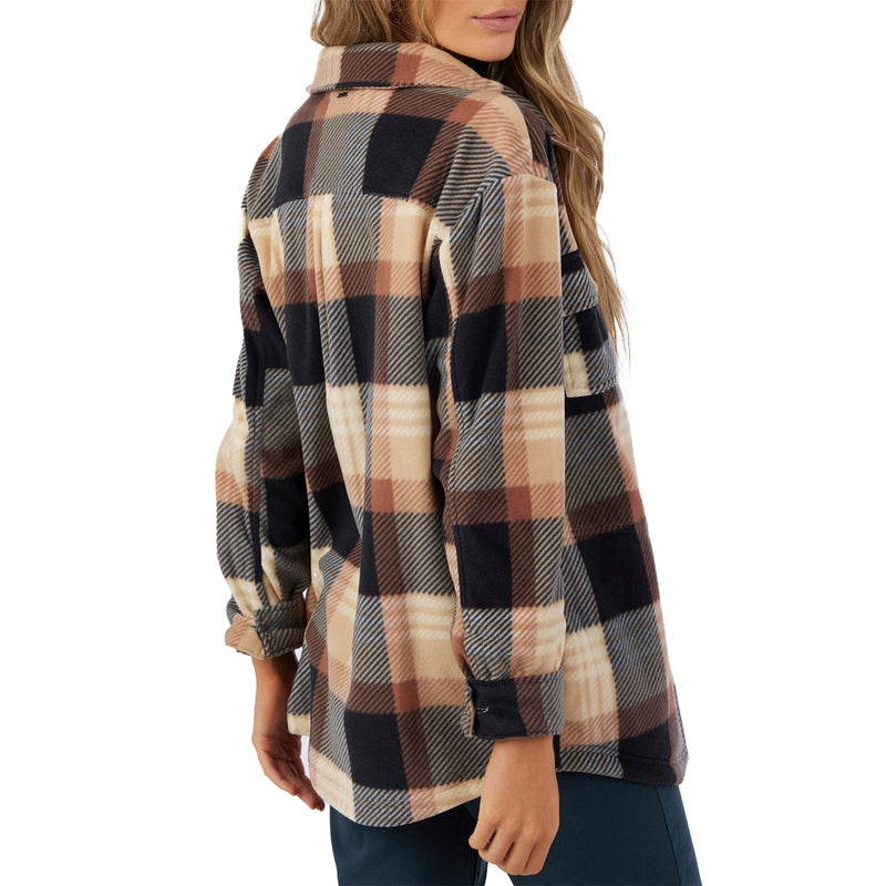 Load image into Gallery viewer, O'Neill Women's Collins Oversized Superfleece Flannel Shacket Jacket
