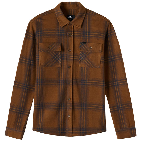 O'Neill Sutton Knit Plaid Long Sleeve Button-Up Flannel Shirt