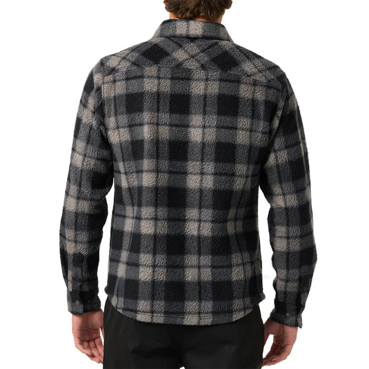 O'Neill Glacier Plaid High Pile Superfleece Long Sleeve Button-Up Shirt 5