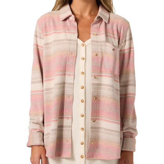 O'Neill Women's Jorgina Long Sleeve Button-Up Flannel Shirt