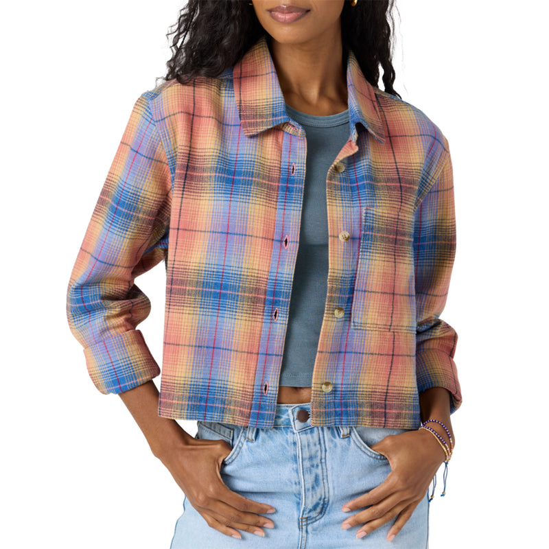 Load image into Gallery viewer, O'Neill Women's Roy Long Sleeve Button-Up Flannel Shirt 1
