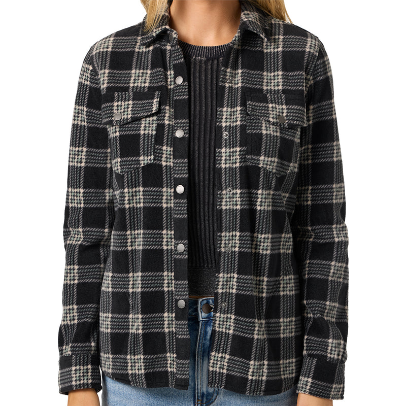 Load image into Gallery viewer, O&#39;Neill Women&#39;s Zuma Superfleece Long Sleeve Button-Up Flannel Shirt
