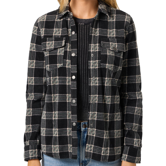 O'Neill Women's Zuma Superfleece Long Sleeve Button-Up Flannel Shirt