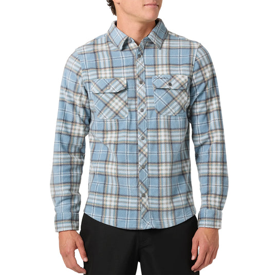 O'Neill Glacier Plaid Superfleece Long Sleeve Button-Up Flannel Shirt 3