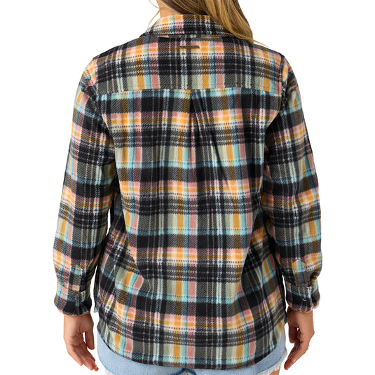 O'Neill Women's Zuma Superfleece Long Sleeve Button-Up Flannel Shirt
