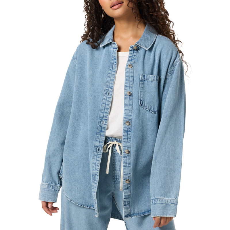 Load image into Gallery viewer, O&#39;Neill Women&#39;s Sevie Denim Shacket Jacket
