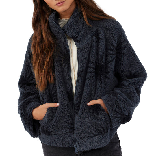 O'Neill Women's Rori High Pile Fleece Cropped Zip-Up Jacket