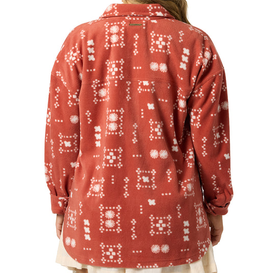 O'Neill Women's Rune Superfleece Long Sleeve Button-Up Shirt