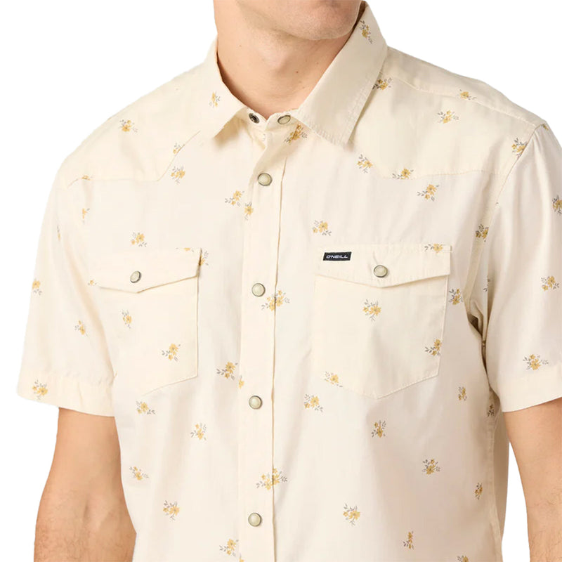 Load image into Gallery viewer, O'Neill Bar DO'riginals Short Sleeve Button-Up Snap Standard Shirt - Cream 6
