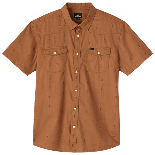 O'Neill Bar Dog Short Sleeve Button-Up Snap Standard Shirt