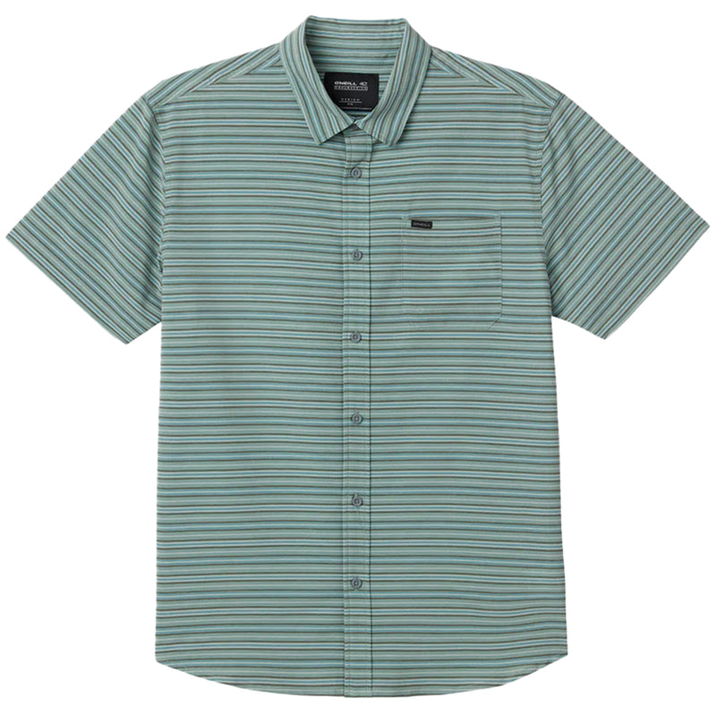 Load image into Gallery viewer, O'Neill TRVLR UPF Traverse Stripe Standard Short Sleeve Button-Up Shirt
