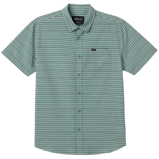 O'Neill TRVLR UPF Traverse Stripe Standard Short Sleeve Button-Up Shirt