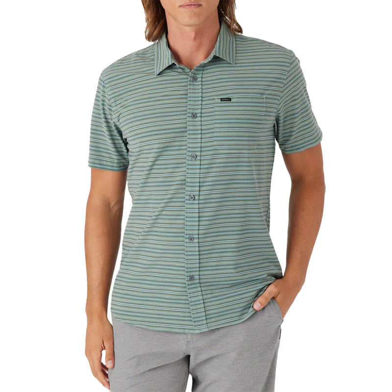 Load image into Gallery viewer, O'Neill TRVLR UPF Traverse Stripe Standard Short Sleeve Button-Up Shirt
