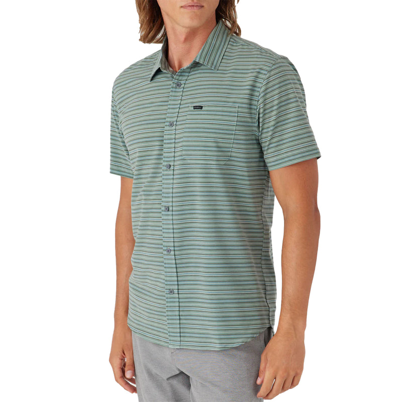 Load image into Gallery viewer, O'Neill TRVLR UPF Traverse Stripe Standard Short Sleeve Button-Up Shirt
