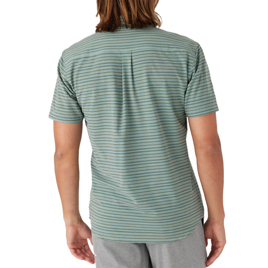O'Neill TRVLR UPF Traverse Stripe Standard Short Sleeve Button-Up Shirt