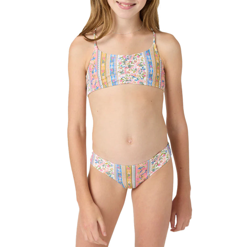 Load image into Gallery viewer, O&#39;Neill Youth Cora Floral Ruched Bralette Swimsuit Set
