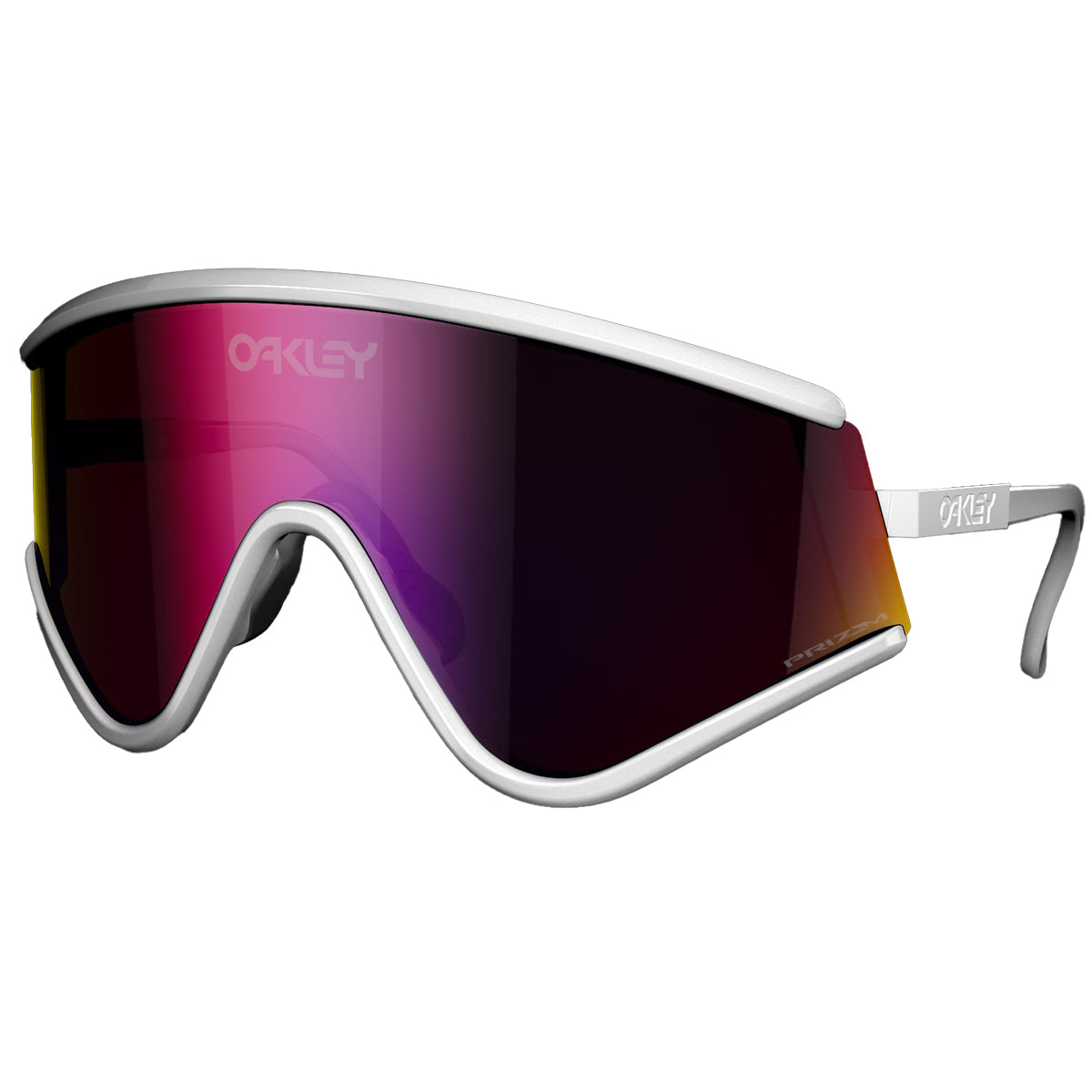 Oakley MUZM Eyeshade Sunglasses - White/Prizm Road – Cleanline Surf