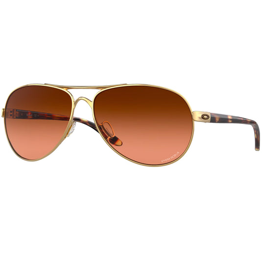 Oakley Women's Feedback Sunglasses - Polished Gold/Prizm Brown Gradient