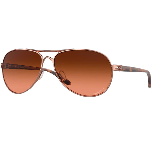 Oakley Women's Feedback Sunglasses - Rose Gold/Prizm Brown Gradient 1