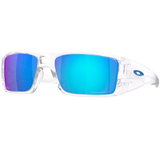 Oakley Heliostat Polarized Sunglasses - Clear/Prizm Sapphire