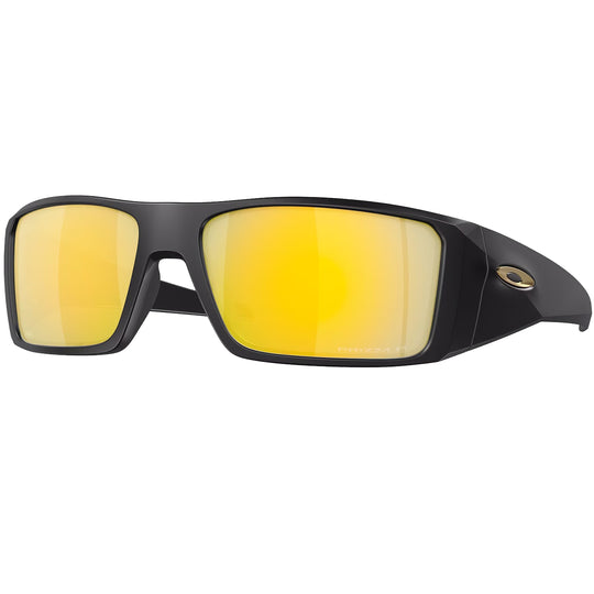Oakley Heliostat Polarized Sunglasses - Matte Black/Prizm 24k
