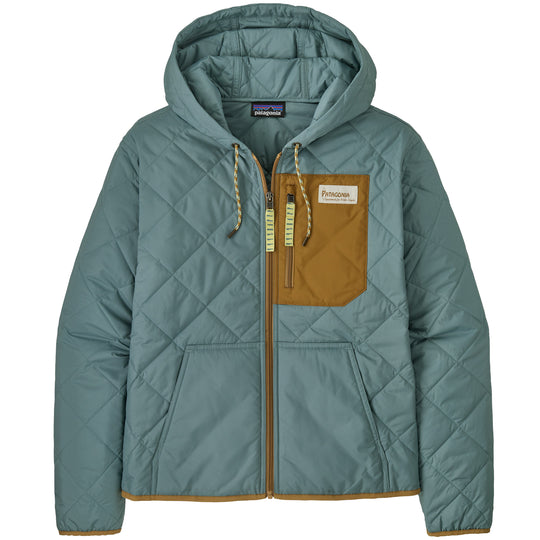 Patagonia Women's Diamond Quilted Bomber Hooded Zip-Up Jacket