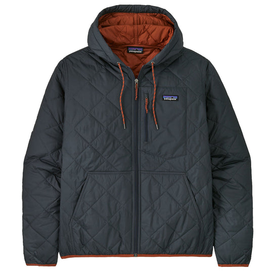 Patagonia Diamond Quilted Bomber Hooded Zip Jacket - Smolder Blue