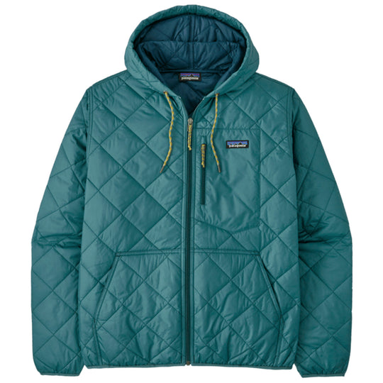 Patagonia Diamond Quilted Bomber Hooded Zip Jacket - Wetland Blue