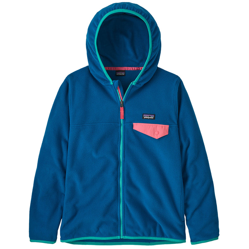 Load image into Gallery viewer, Patagonia Youth Micro D Snap-T Fleece Hooded Zip Jacket

