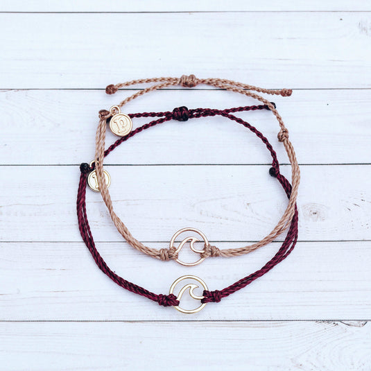 Pura Vida Women's Gold Wave Bracelet