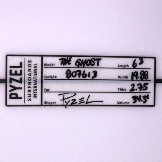 Pyzel The Ghost 6'3 × 19 ⅞ × 2 ¾ Surfboard 4