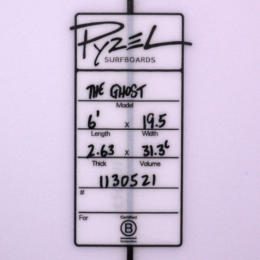 Pyzel The Ghost Squash 6'1 × 19 ½ × 2 ⅝ Surfboard
