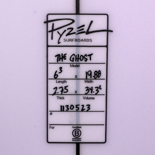 Pyzel The Ghost Squash 6'3 × 19 ⅞ × 2 ¾ Surfboard