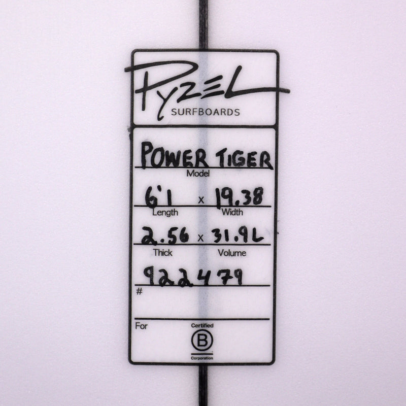 Load image into Gallery viewer, Pyzel Power Tiger 6'1 x 19 ⅜ x 2 9/16 Surfboard
