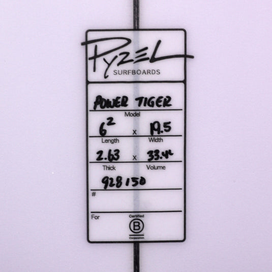 Pyzel Power Tiger 6'2 x 19 ½ x 2 ⅝ Surfboard