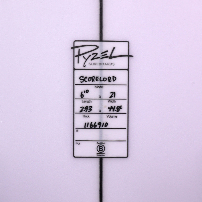 Load image into Gallery viewer, Pyzel The Score Lord 6'10 × 21 × 2 15/16 Surfboard
