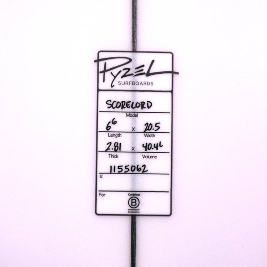 Pyzel The Score Lord 6'6 × 20 ½ × 2 13/16 Surfboard