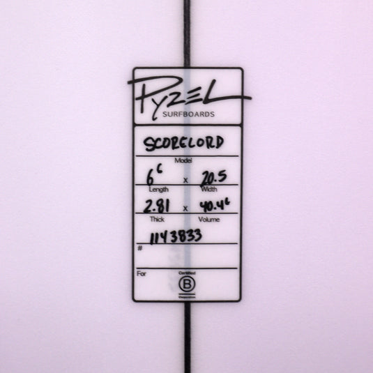 Pyzel The Score Lord 6'4 × 20 ½ × 2 13/16 Surfboard 