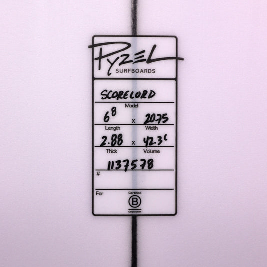 Pyzel The Score Lord 6'8 × 20 ¾ × 2 ⅞ Surfboard 