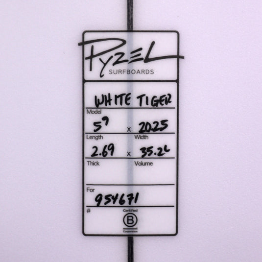 Pyzel White Tiger 5'9 × 20 ¼ × 2 11/16 Surfboard • DAMAGED 4