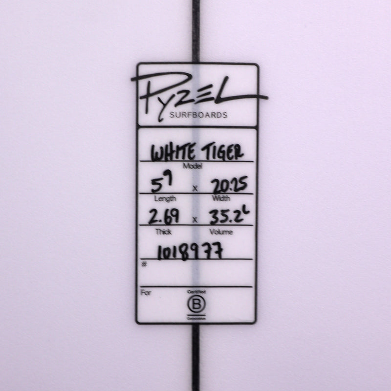 Load image into Gallery viewer, Pyzel White Tiger 5'9 x 20 ¼ x 2 11/16 Surfboard
