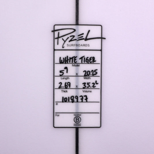 Pyzel White Tiger 5'9 x 20 ¼ x 2 11/16 Surfboard