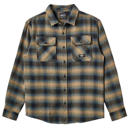 Quiksilver Desert Shadows Long Sleeve Button-Up Flannel Shirt