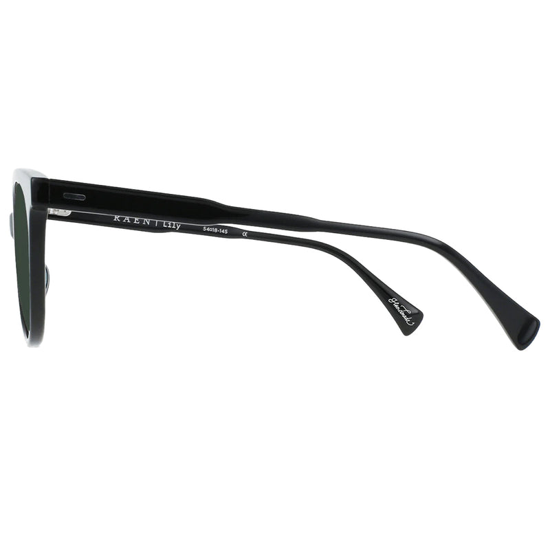 Load image into Gallery viewer, RAEN Women's Lily Polarized Sunglasses - Crystal Black/Green
