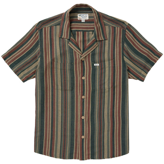 RVCA Exotica Stripe Short Sleeve Button-Up Shirt