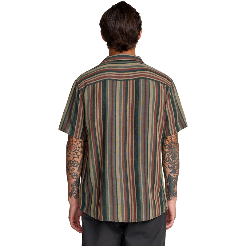 Load image into Gallery viewer, RVCA Exotica Stripe Short Sleeve Button-Up Shirt
