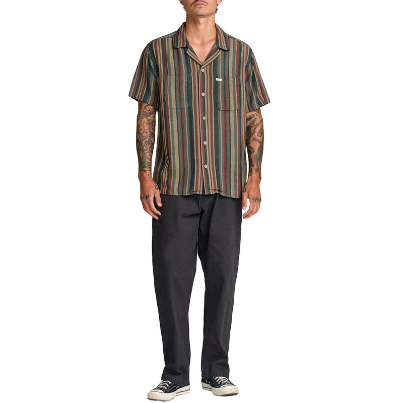 Load image into Gallery viewer, RVCA Exotica Stripe Short Sleeve Button-Up Shirt
